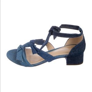 ALEXANDRE BIRMAN Denim Bow Sandals 38
